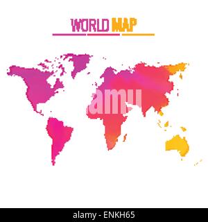 Watercolor map of World. Colorful vector illustration Stock Vector ...