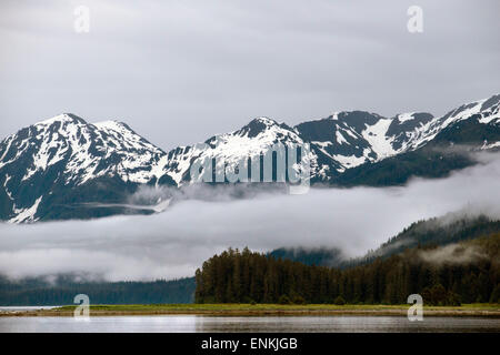Landscape of Scenery Cove, Thomas Bay, Petersburg, Southeast Alaska. Thomas Bay is located in southeast Alaska. It lies northeas Stock Photo