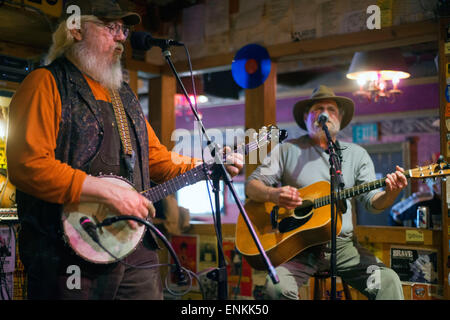 Alaskan Hotel and Bar. Live Country music. The Alaskan Hotel is the best-preserved and oldest operating hotel in Southeast Alask Stock Photo