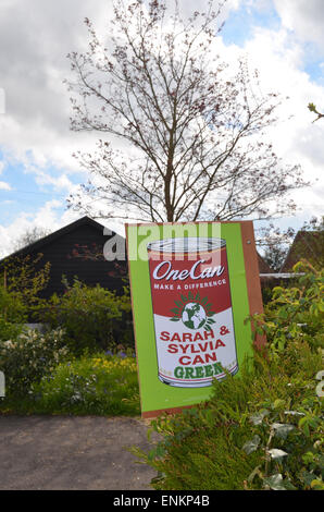 General Election 2015 - Green Party poster, Suffolk, April 2015. Stock Photo