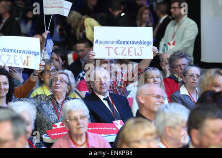 Sopot, Poland. 7th May, 2015. President of Poland Bronislaw Komorowski electoral convention before the presidental elections in Poland. Bronislaw Komorowski summed up his electoral campaign and asked for votes. Credit:  Michal Fludra/Alamy Live News Stock Photo