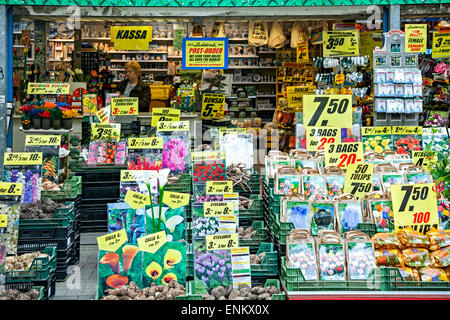 Flower shop, Bloemenmarkt, Amsterdam, Netherlands Stock Photo