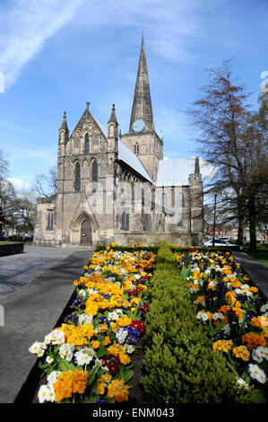 Darlington County Durham UK - The Church of St Cuthberts Building of the church began in and 1180 probably completed in 1240 Stock Photo