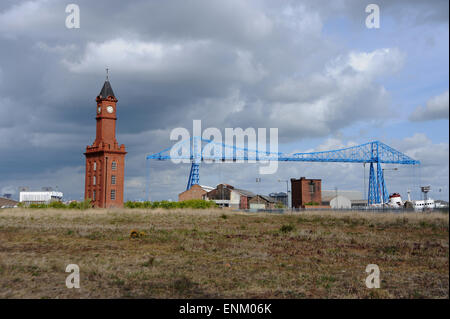 Middlesbrough Teeside UK - The Tees Transporter Bridge in North East Stock Photo