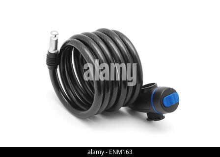 bicycle lock on white background Stock Photo