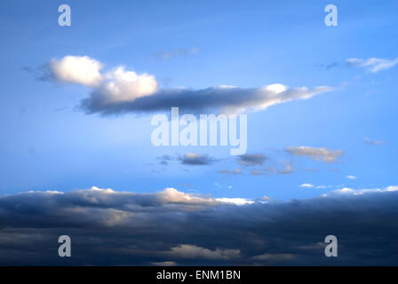 cloud formation on dark blue sky Stock Photo