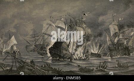 Events succeeding The Armada - Sir Francis Drake in Central America Stock Photo