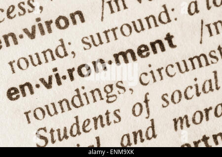 Environment Definition Word Text in Dictionary Page Stock Photo - Alamy