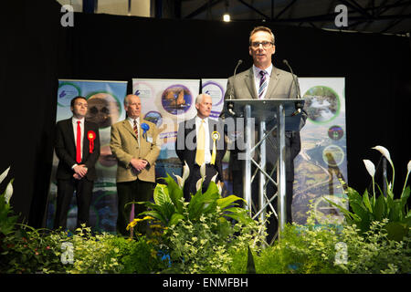 General Election Count at Dingwall, Scottish Highlands Stock Photo