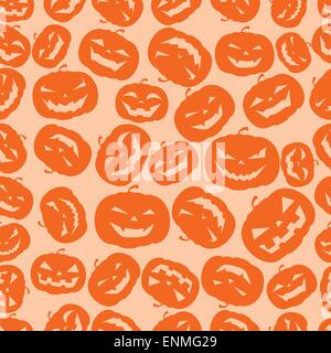 Seamless Halloween pumpkins background Stock Vector