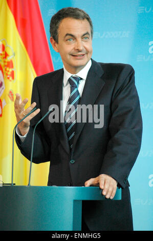 Jose Luis Rodriguez Zapatero - Treffen der dt. BKin mit dem spanischen PM, Bundeskanzleramt, 15. Juni 2007, Berlin-Tiergarten. Stock Photo