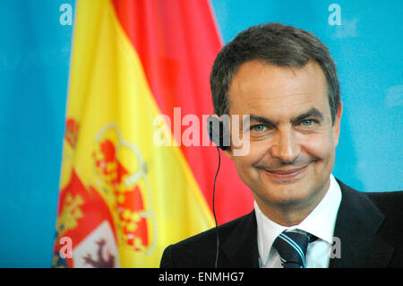 Jose Luis Rodriguez Zapatero - Treffen der dt. BKin mit dem spanischen PM, Bundeskanzleramt, 15. Juni 2007, Berlin-Tiergarten. Stock Photo