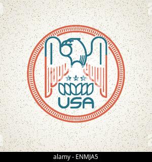Made in the USA Symbol with American flag and eagle templates emblems. Vector illustration EPS 10 Stock Vector