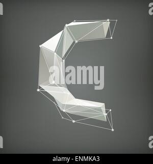 Low poly alphabet. Letter. Vector illustration EPS 10 Stock Vector