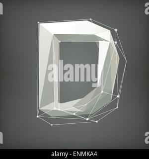 Low poly alphabet. Letter. Vector illustration EPS 10 Stock Vector