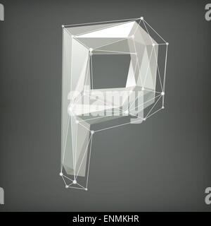 Low poly alphabet. Letter. Vector illustration EPS 10 Stock Vector