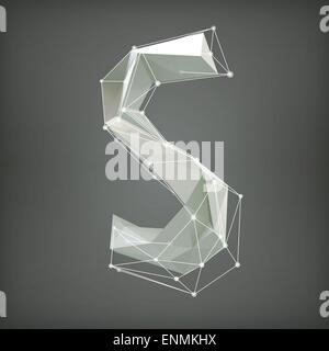 Low poly alphabet. Letter. Vector illustration EPS 10 Stock Vector
