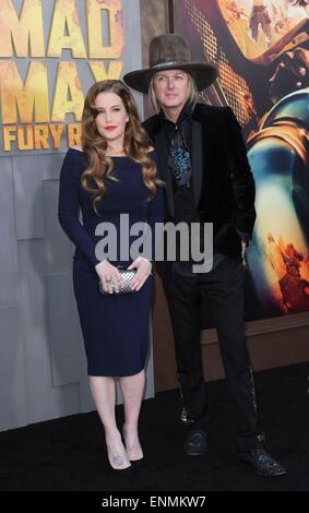 Los Angeles, California, USA. 7th May, 2015. Lisa Marie Presley, Michael Lockwood at arrivals for MAD MAX: FURY ROAD Premiere, TCL Chinese 6 Theatres (formerly Grauman's), Los Angeles, CA May 7, 2015. Credit:  Everett Collection Inc/Alamy Live News Stock Photo