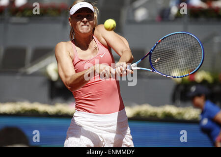 Madrid, Spain. 8th May, 2015. MARIA SHARAPOVA during her 6-2, 6-4 loss to S. Kuznetsova in the semifinal of the Madrid Open. Credit:  Michael Cullen/ZUMA Wire/Alamy Live News Stock Photo