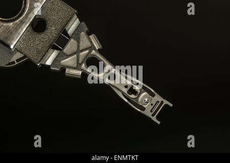 Read-Write head and arm of Samsung hard disk drive [HDD] - 3 1/2 inch, 500Gb, 2010 model. Stock Photo