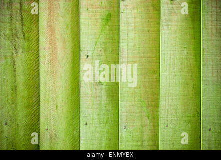 Closeup on a mossy wooden fence Stock Photo