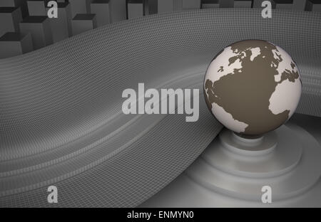 vector abstract background with planet earth Stock Photo - Alamy