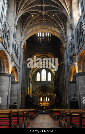 Interior of Hereford Cathedral - The Cathedral Church of the St. Mary the virgin & St. Ethelbert the King Stock Photo