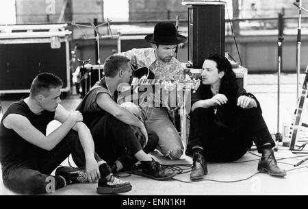 U2 Rattle and Hum, USA 1988, Regie: Phil Joanou, Darsteller: Band U2, (Bono Vox / Paul David Hewson /, The Edge / David Howell E Stock Photo