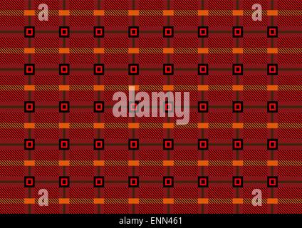 Black with orange squares on dark burgundy background Stock Vector
