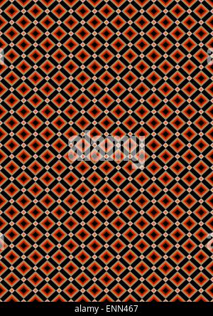 Orange and beige rhombuses on white background Stock Vector