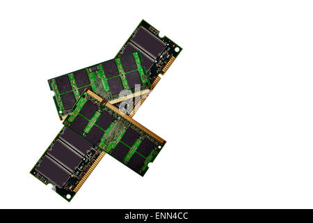 Memory Chips isolated on white Stock Photo