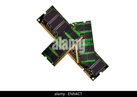 Memory Chips isolated on white Stock Photo