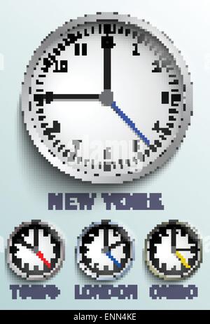 World clock Stock Vector