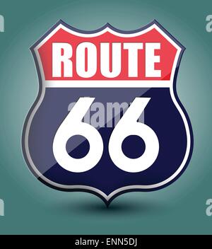 Route 66 sign Stock Vector