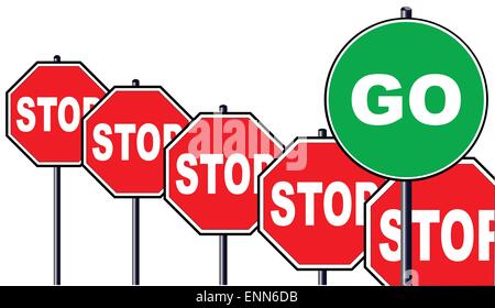 Stop and Go Stock Vector