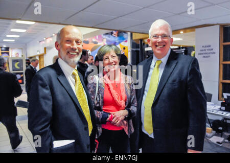 Alliance Party leader David Ford arrives to give support to East Antrim candidate Stuart Dickson Stock Photo