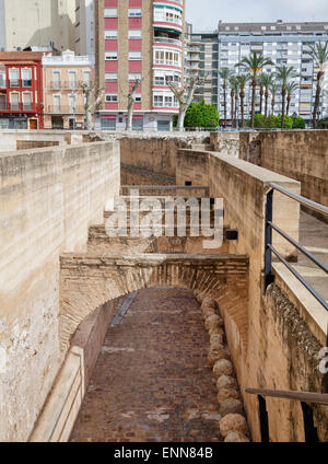 Remains of the old market, Alzira, Valencia, Spain Stock Photo