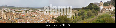 view over city, Xativa, Valencia, Spain Stock Photo