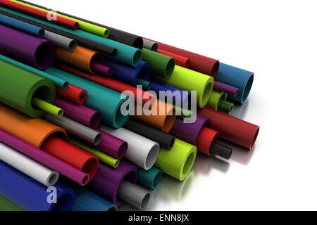 Colorful Pilastic Pipes Stock Photo