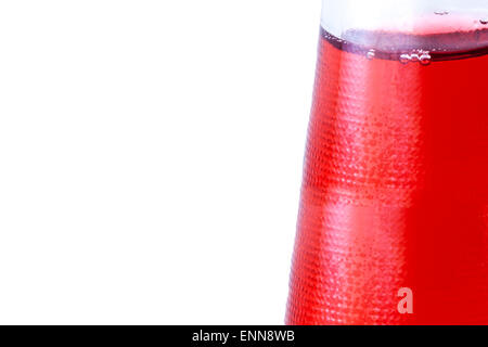 Red drink in the bootle. Wuth white background Stock Photo