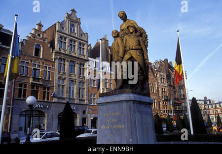 BEL, Belgium, Brussels, Place de la Vaillance in the district Anderlecht.  BEL, Belgien, Bruessel, Place de la Vaillance im Stad Stock Photo