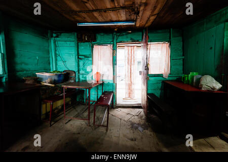 Interior of the Gurung Tea Shop in Darjeeling. Stock Photo