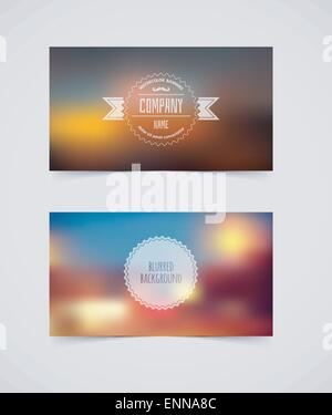 Blurred cards design template Stock Vector