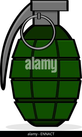 Green grenade illustration Stock Vector Image & Art - Alamy