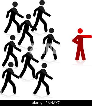 Follow the leader Stock Vector