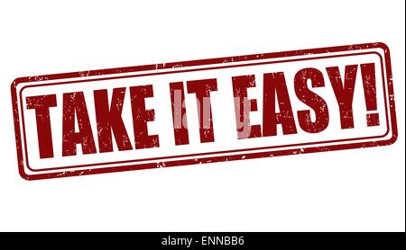 Take it easy stamp Stock Vector
