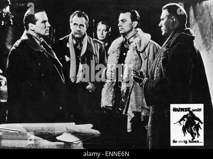 Hunde, wollt ihr ewig leben, Deutschland 1959, Regie: Frank Wisbar, Darsteller: Wolfgang Preiss, Wilhelm Borchert, Carl Lange, R Stock Photo