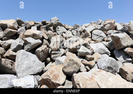 stack of limestone mound for building Stock Photo