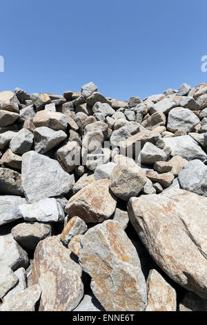 stack of limestone mound for building Stock Photo