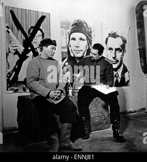 Genosse Münchhausen, Deutschland 1962, Regie: Wolfgang Neuss, Darsteller: Wolfgang Neuss, Karl Heinz Zeitler (?) Stock Photo